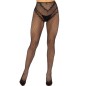 LEG AVENUE - CROTCHLESS FISHNET STOCKINGS BLACK
