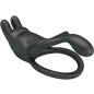 PRETTY LOVE - SETH DOPPEL-VIBRATIONSRING RABBIT 7 VIBRATIONEN SCHWARZ