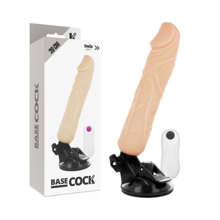 BASECOCK - VIBRATEUR RÉALISTE TÉLÉCOMMANDE NATUREL 20 CM