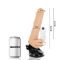 BASECOCK - REALISTISCHER VIBRATOR MIT FERNBEDIENUNG SCHWARZ 18,5 CM