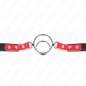 KINK - GAG WITH MULTIPLE O-RINGS 4 / 4.8 CM RED 38 X 56 CM