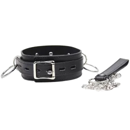 OHMAMA FETISH - COLLIER DE SOUMISSION AVEC 3 ANNEAUX