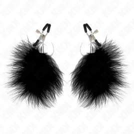 KINK - FEATHER NIPPLE CLAMP BLACK 7 CM