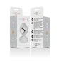 INTENSE - ALUMINUM METAL ANAL PLUG WITH SILVER CRYSTAL SIZE S