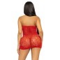 LEG AVENUE - RHINESTONE HALTER MINI ROBE TAILLE UNIQUE - BLANC