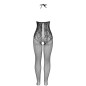 SUBBLIME - 951849 BODYSTOCKING A RETE CON COPPA APERTA E COLLO AL CENTRO NERO TAGLIA UNICA