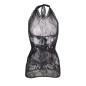 SUBBLIME - 952075 SHORT FISHNET DRESS WITH BACK BACK AND HEART DETAIL BLACK ONE SIZE