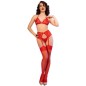 CHILIROSE - CR 4728 SET BH + STRING + STRÜMPFE SCHWARZ S