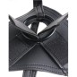 KING COCK - IMBRACATURA PER CAZZO KING CON PENE NERO REALISTICO 22,9 CM