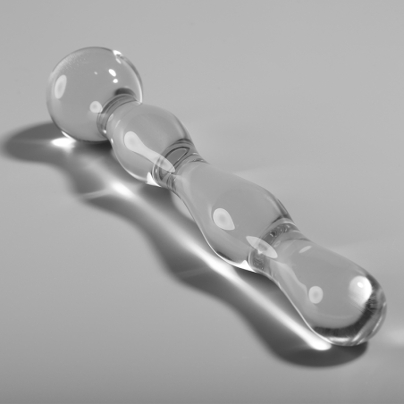 NEBULA SERIES BY IBIZA - MODÈLE 13 GODE EN VERRE BOROSILICATE ROSE 18 CM -O- 3.5 CM