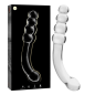 NEBULA SERIES BY IBIZA - MODELLO 14 DILDO IN VETRO BOROSILICATO 18,5 X 3 CM TRASPARENTE