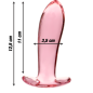 NEBULA SERIES BY IBIZA - MODEL 5 ANAL PLUG BOROSILICATE GLASS 12.5 X 3.5 CM CLEAR